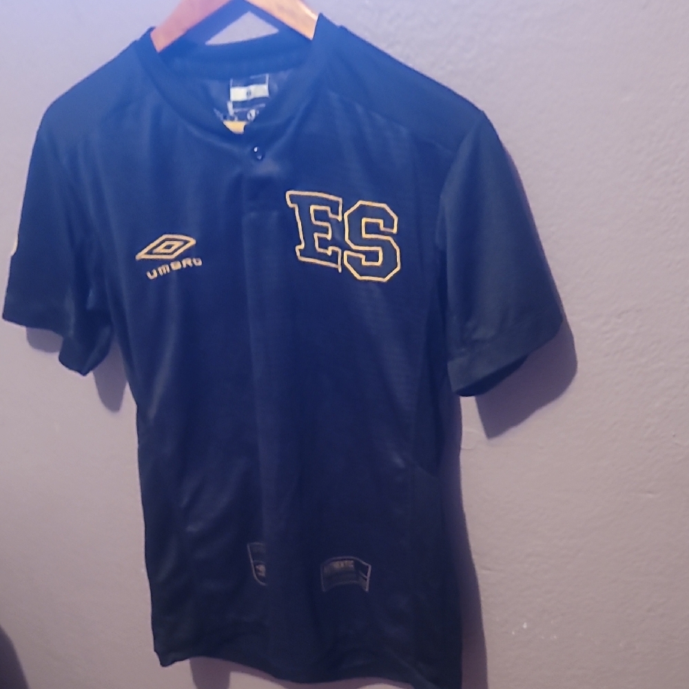 Umbro Black Jersey with Gold ES Design